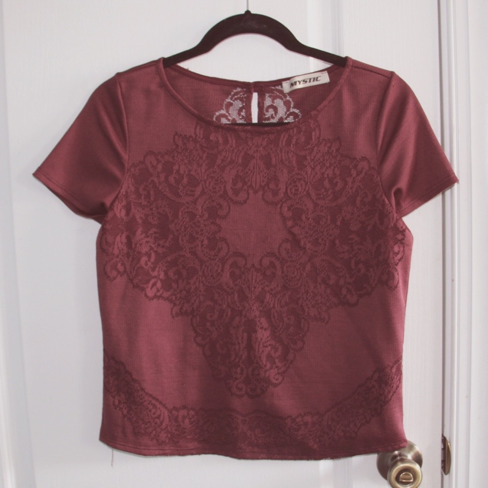 Mystic Wine Lace Top